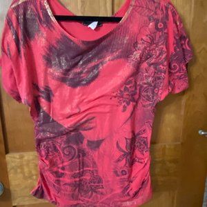Red Shimmer Top